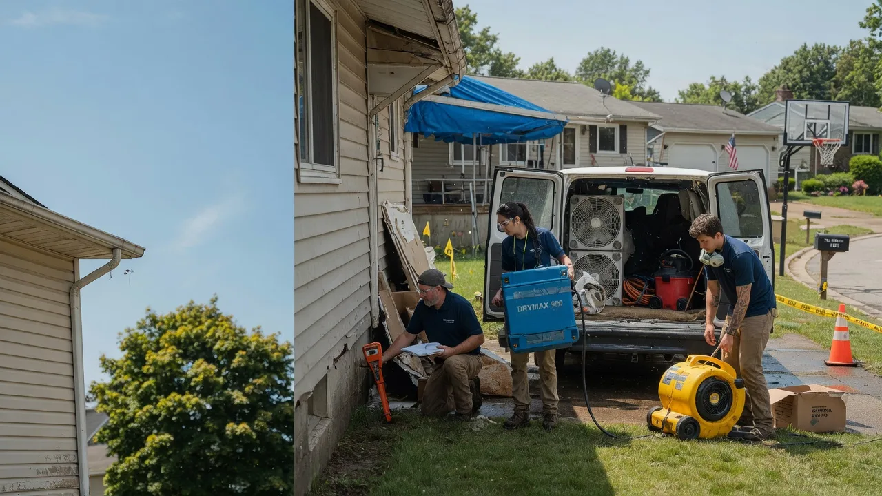 Ceiling Leak Cleanup in Leonidas, MI near me